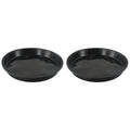 2PCS PP Round Succulent Plant Flower Pot Saucer Gross Trays 4/6/7/8/10 Inches Plant Trays For Home Garden Decoration Black Qme 8 inch