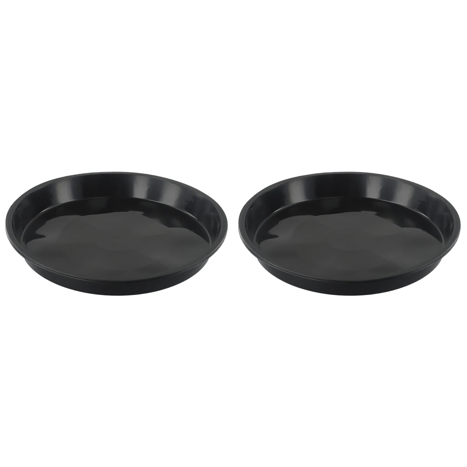 2PCS PP Round Succulent Plant Flower Pot Saucer Gross Trays 4/6/7/8/10 Inches Plant Trays For Home Garden Decoration Black Qme 8 inch