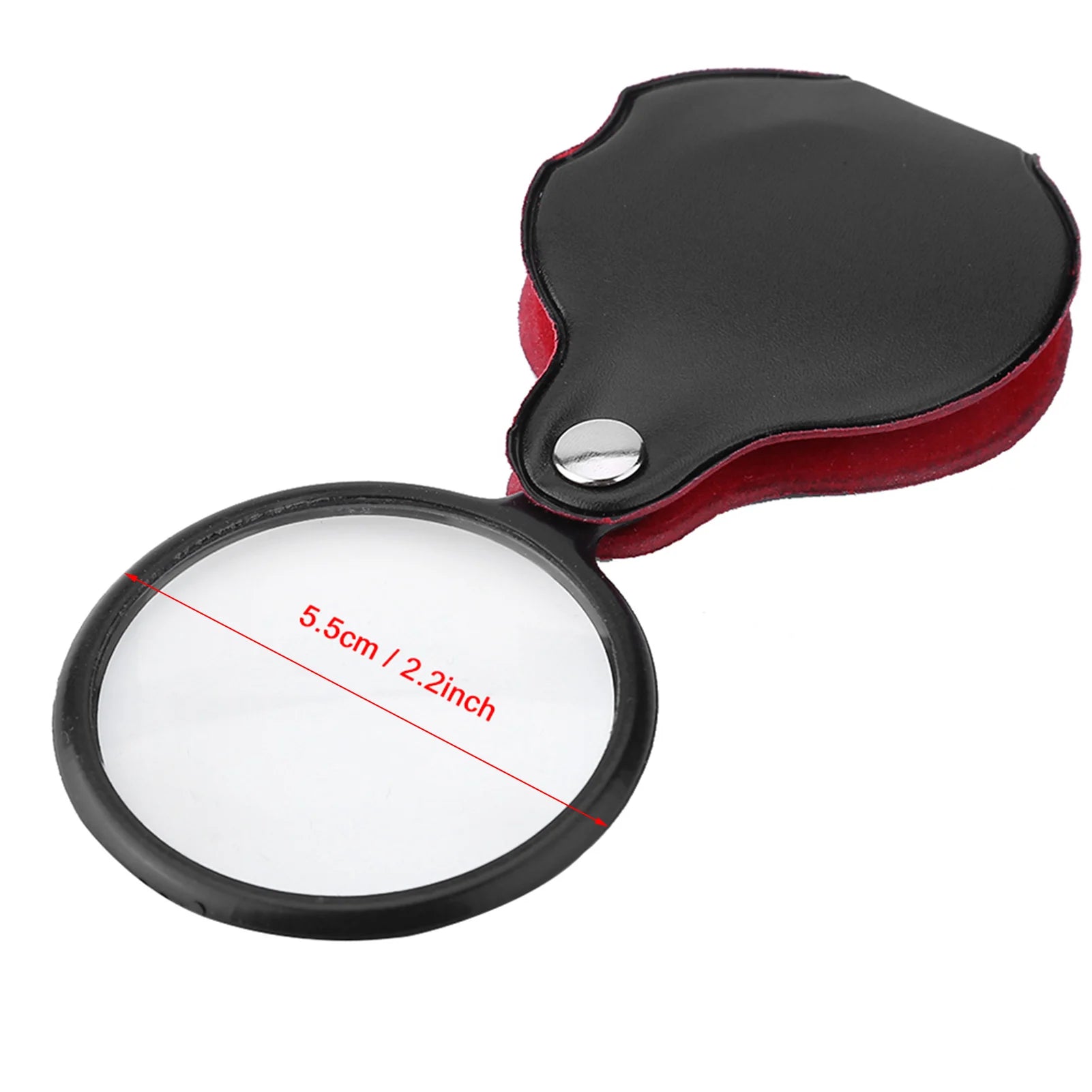 8X Mini Foldable Jewelry Magnifier Magnifying Glass Loupe with Pouch Foldable Magnifier Jewelry Magnifier Mini Magnifier Qme