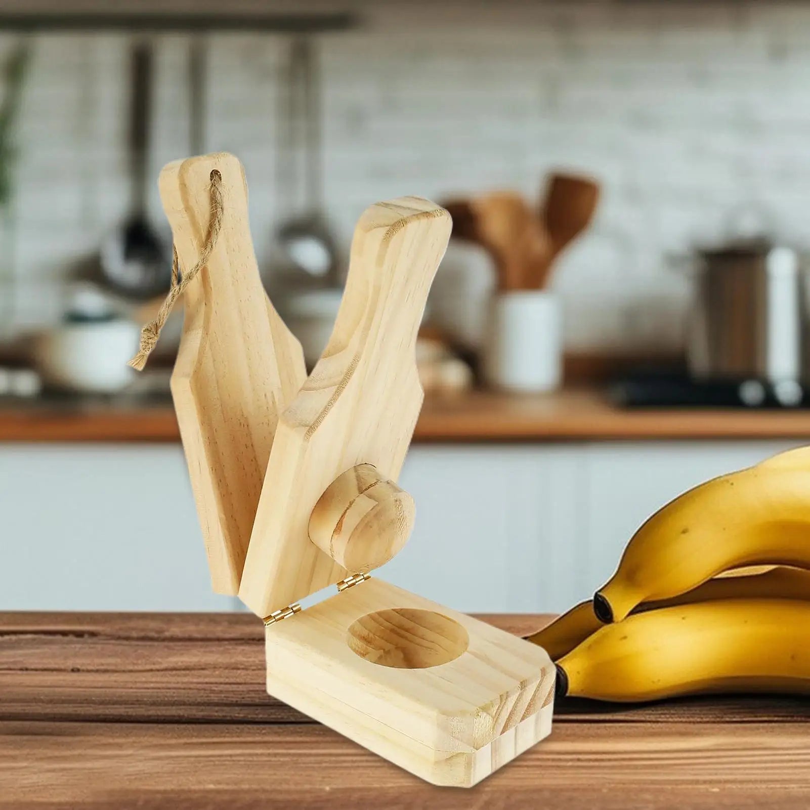 Plantain Press Wooden Fried Banana Smasher Masher Kitchen Tool Home Qme