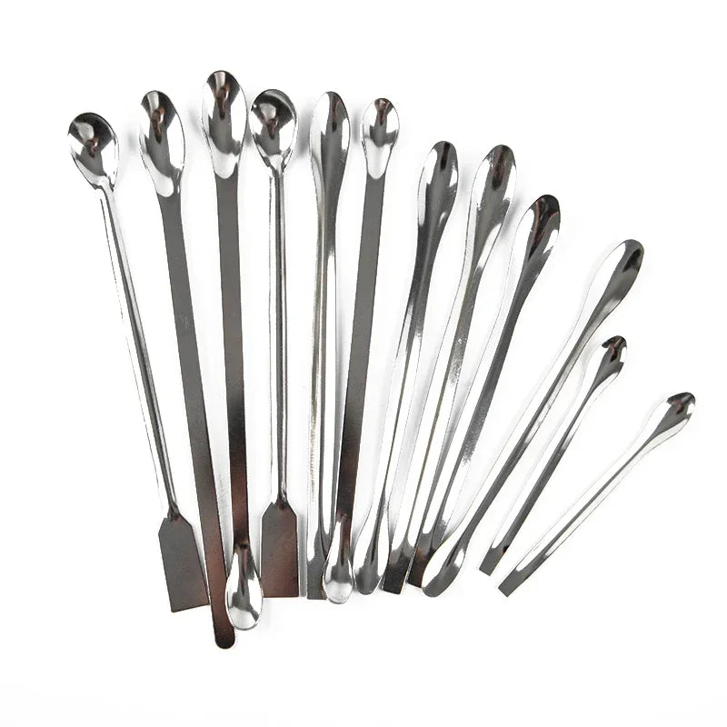 Stainless Steel Lab Spoon Spatula Laboratory Sampling Mixing Micro Qme One Size