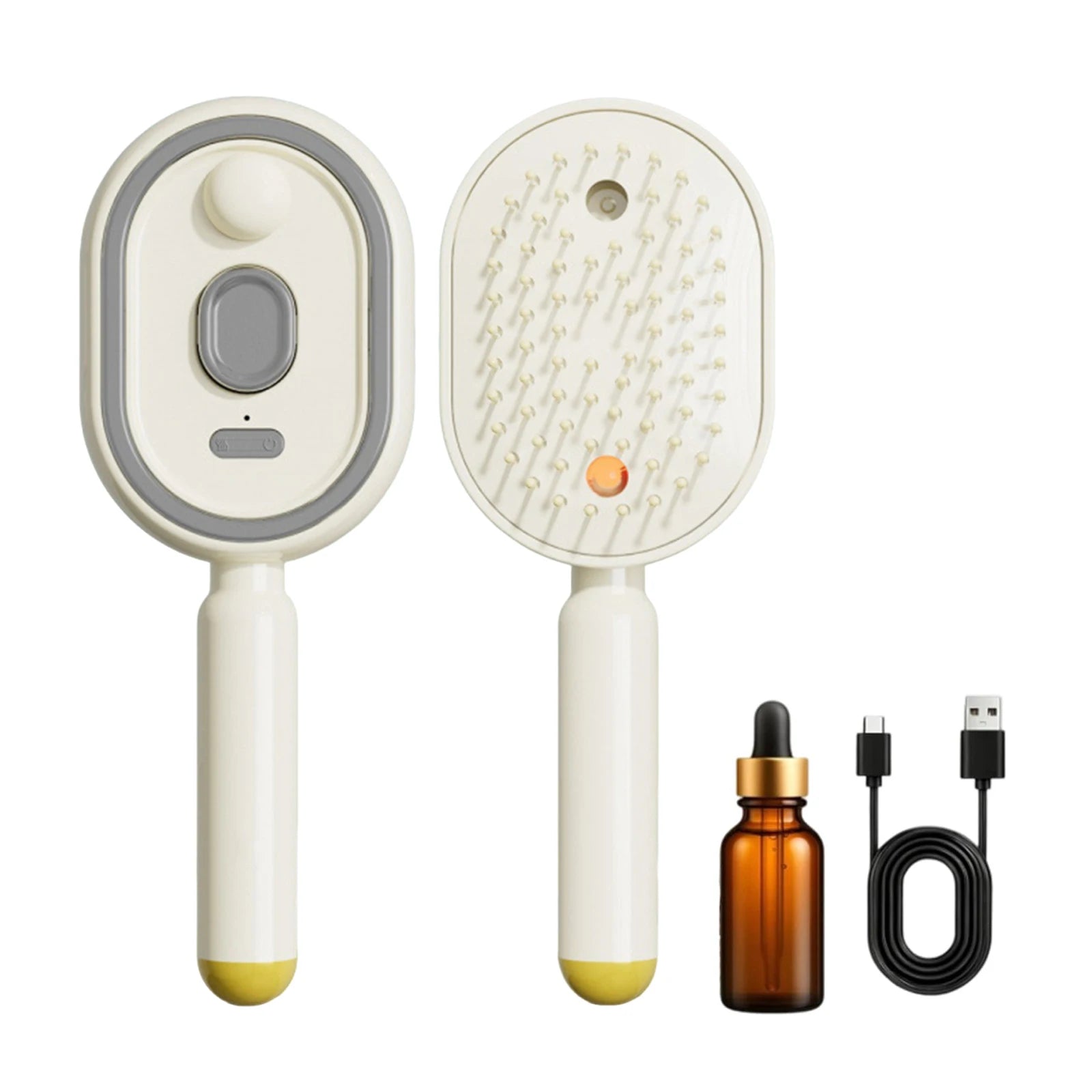 New Wet Electrics Hairbrush with Water Spray Rechargeable Steams Hair Straightener USB-C Charging for Both Long & Short Hairs Qme With essential oil