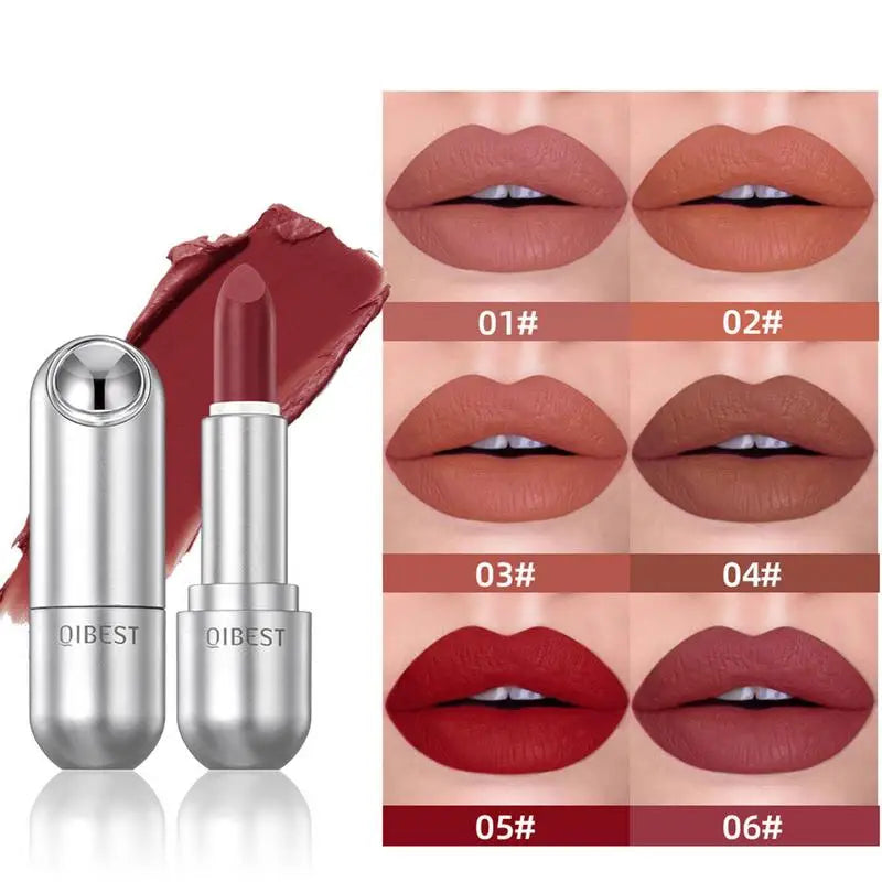 Waterproof Nude Matte Lipstick Non-stick Velvet Lips Liner Pencil Woman Makeup Velvet Rose Red Brown Lip Nude Lasting Lipstick Qme