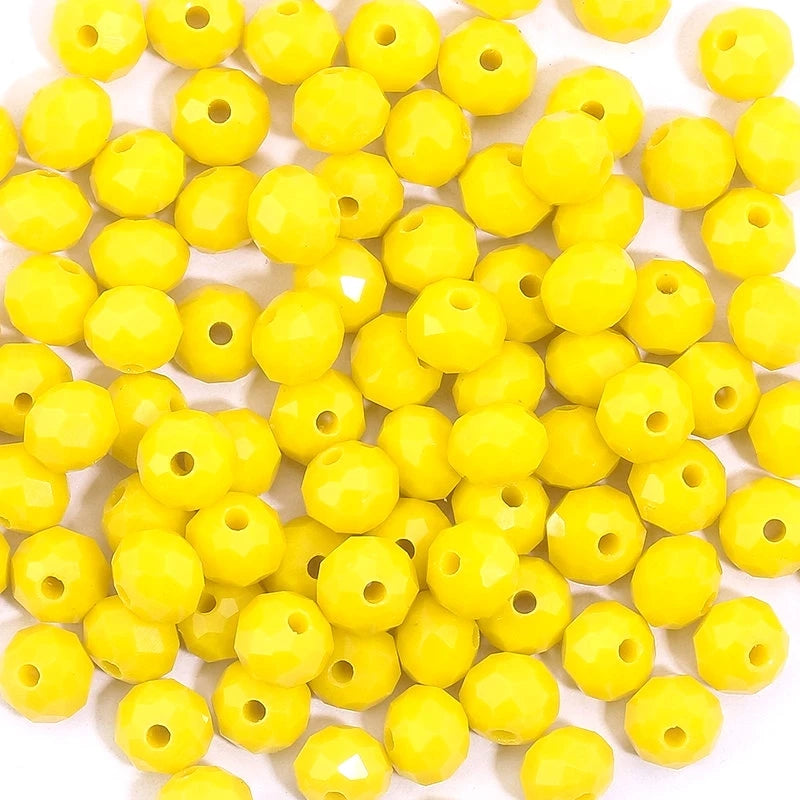 3*4mm 4*6mm Rondelle Faceted Loose Spacer Glass Beads Crystal Round Beads for Jewelry Making DIY Necklace Bracelet Accessories Qme 13 4x6mm-100pcs