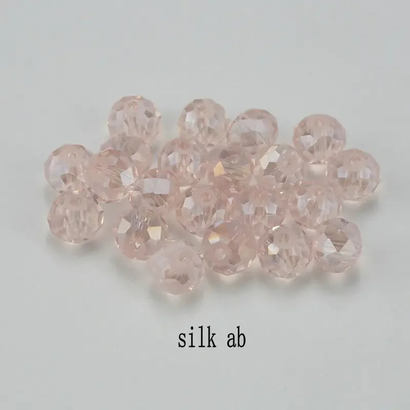 4mm glass beads plated Color faceted round crystal beads Jewelry beads for bracelet necklace Jewelry making DIY 150pcs Qme silk ab 4mm-150pcs