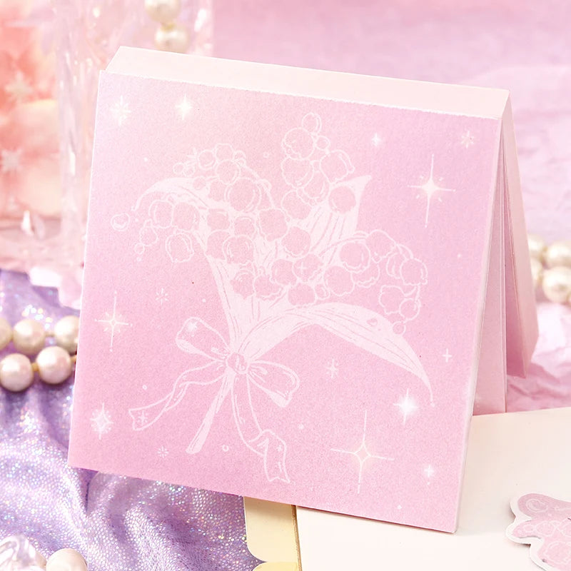100 Pcs Kawaii Korean style sticky notes DIY scrapbook colorful paper decoration magazine notepad aesthetic stationery supplies Qme