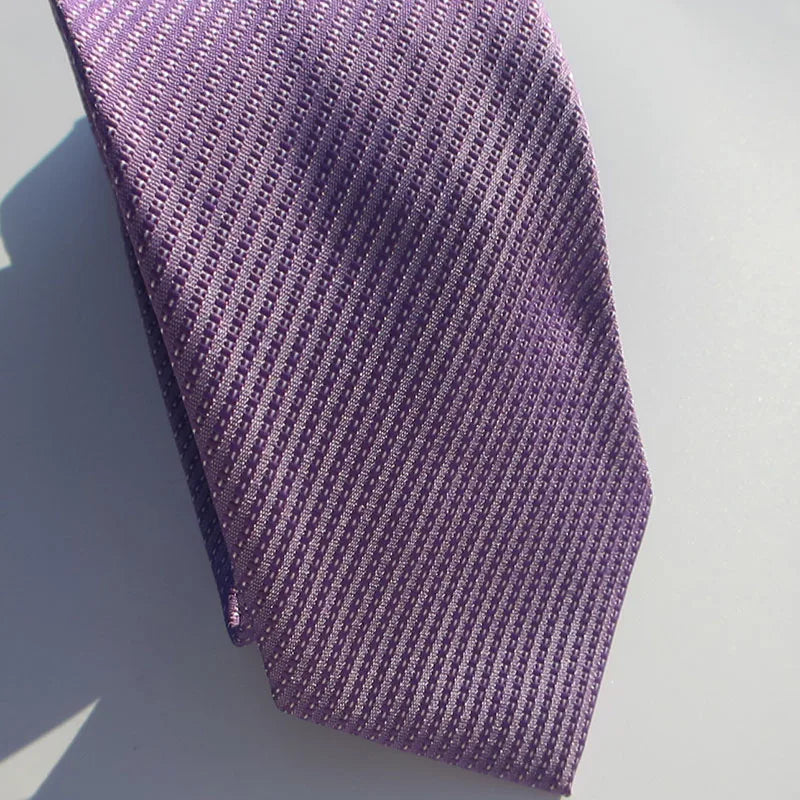 Classic Stripe Silk Necktie Men Business Formal Wedding Tie Blue Qme xl-3