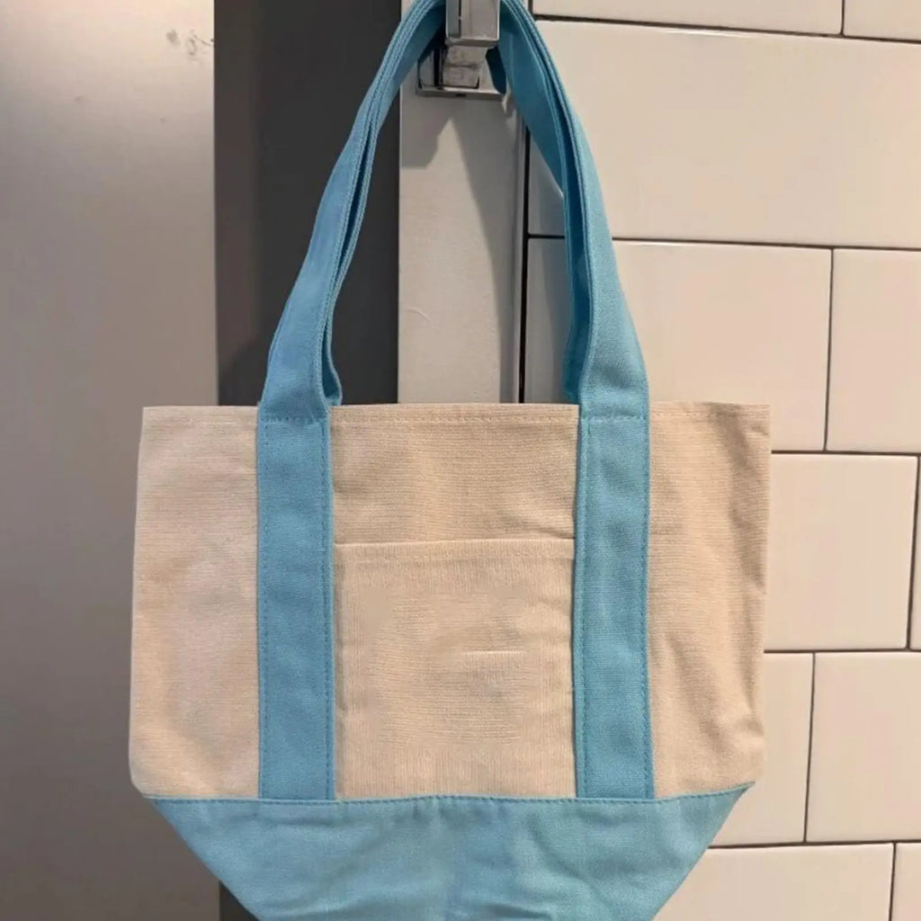 Canvas Tote Bag Large Canvas Tote Bag Reusable Grocery Carrier Fashionable Shopping Pouch for Camping Picnic Students Beach Qme