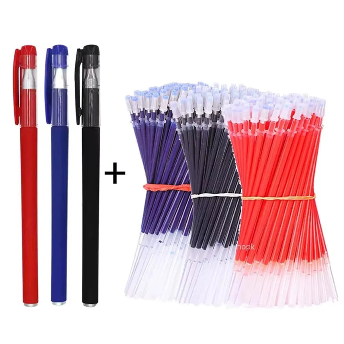 Gel Pens Set Neutral Pen Black Blue Red Refill Gel Pen Bullet/NeedleTip 0.5mm School Office Supplies Kawaii Stationery Qme