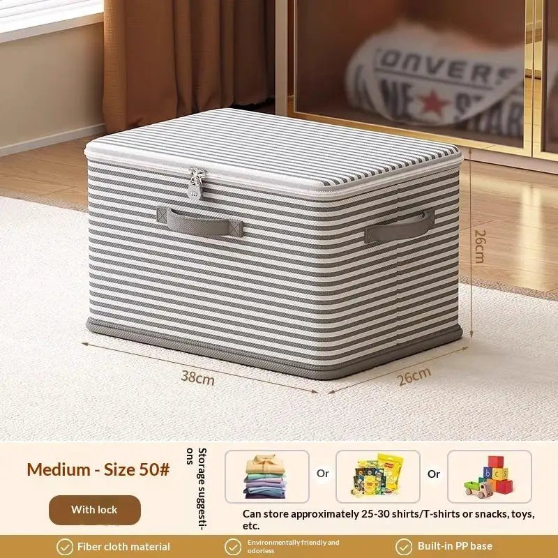 Travel Storage Lockable Box Dustproof Organizers Non-woven Wardrobe Qme M