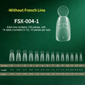 Nailpop French Line Dual Forms Nail Tips 14 Sizes Square Coffin Qme FSX-004-1