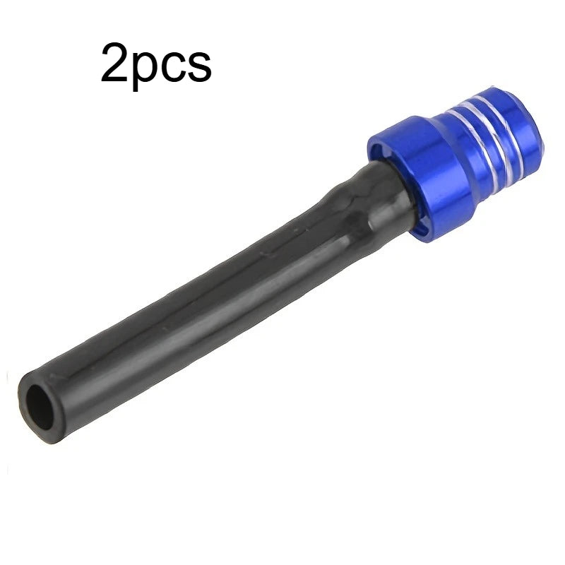 1pc/2Pcs Motorcycle Gas Fuel Cap, Single Way Valves Vent Breather Hoses Tubes Motocross ATV Quad Dirt Pit Bike Scooter Offroad Qme Blue 2pcs