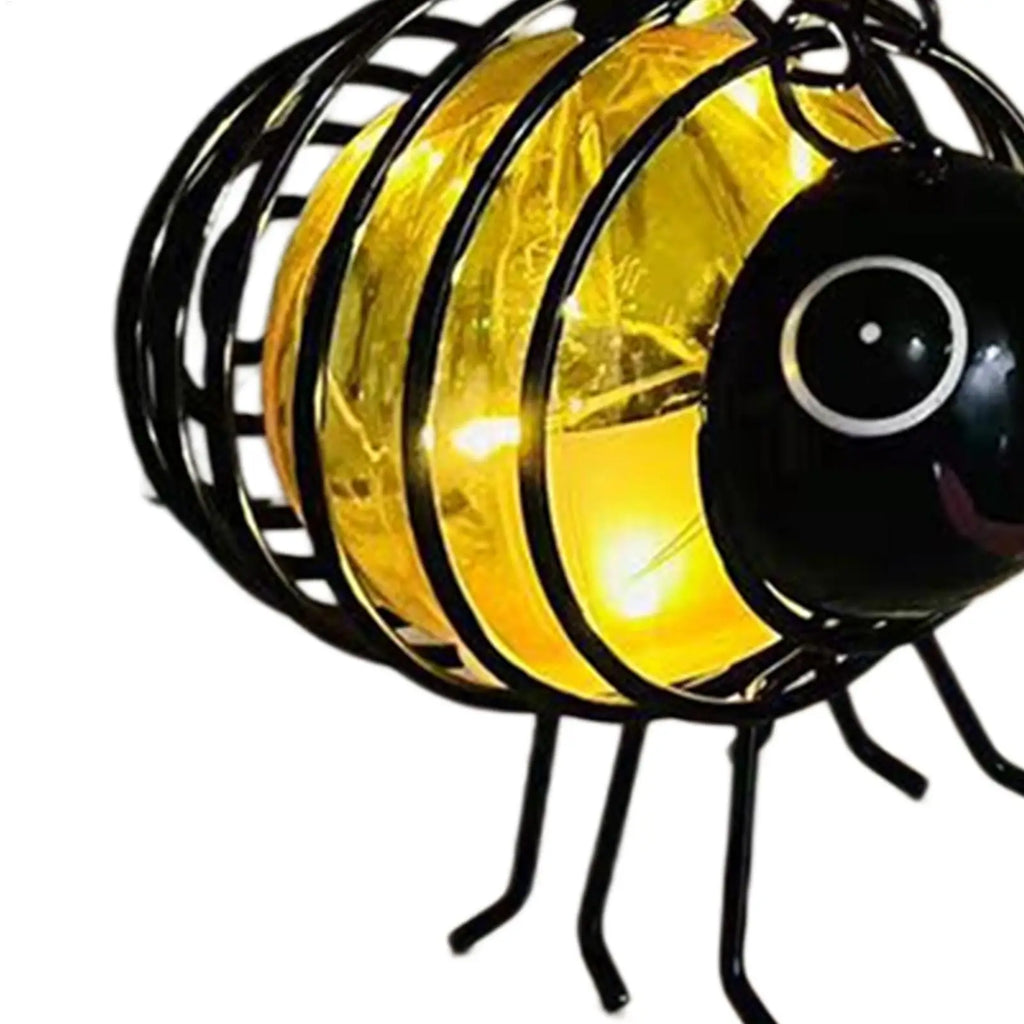 Solar Garden Light Hangable Bee-shaped Weather-resistant Ornament Led Qme