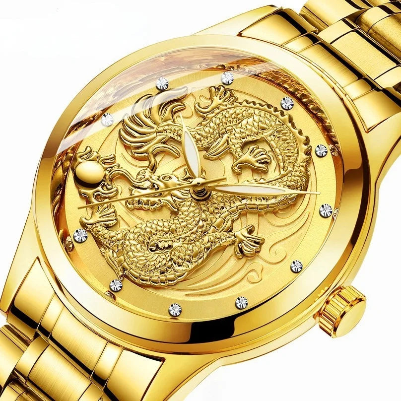 Men's Steel Strap Large Dial Quartz Watch Qme