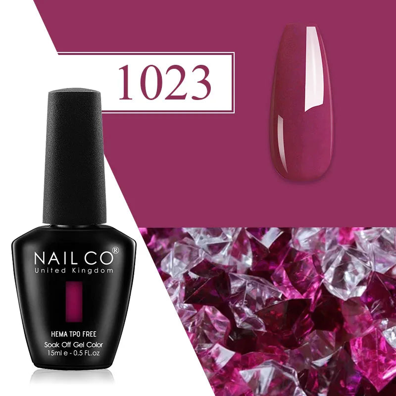NAILCO Plum Gel Nail Polish Matte Coat Autumn Winter Semi Permanent Qme