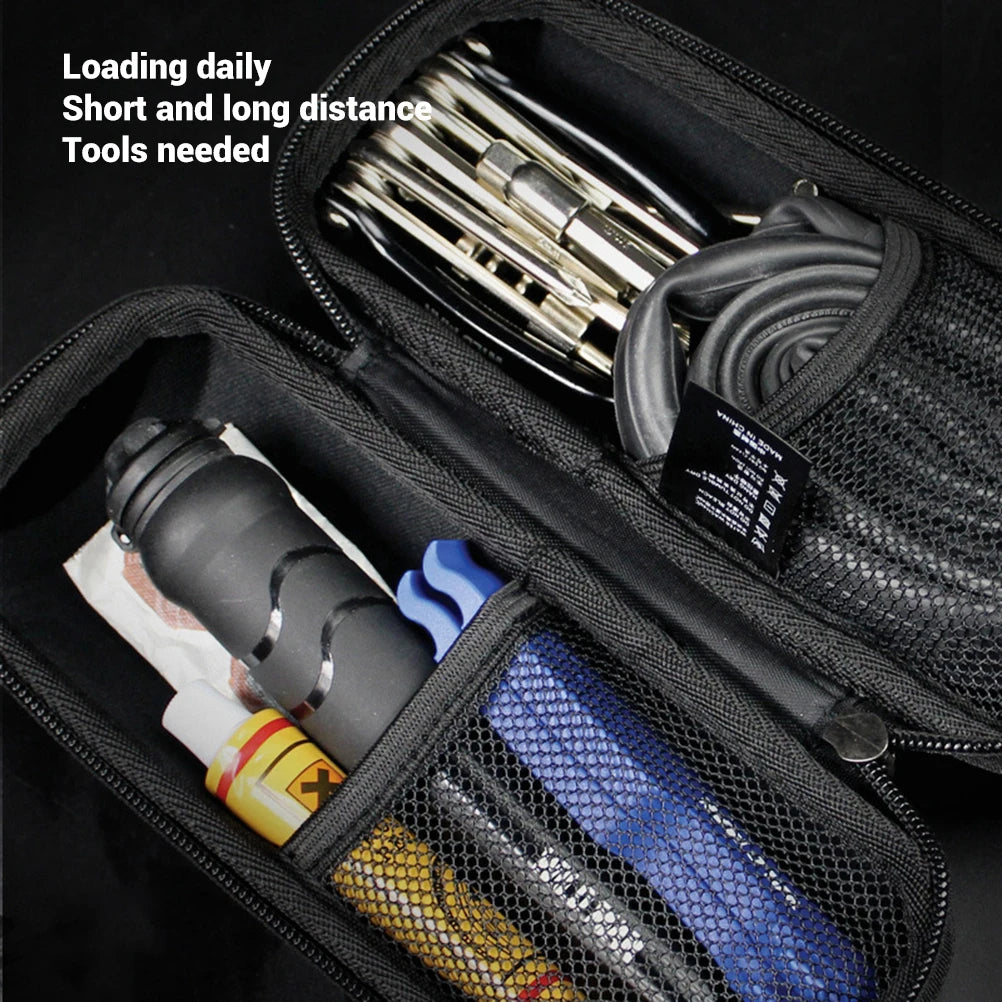 Cycling Tool Bag Bike Tool Bag Capsule Shaped Waterproof Hard Shell Closure for MTB Road Bike for Long Distance Riding Qme
