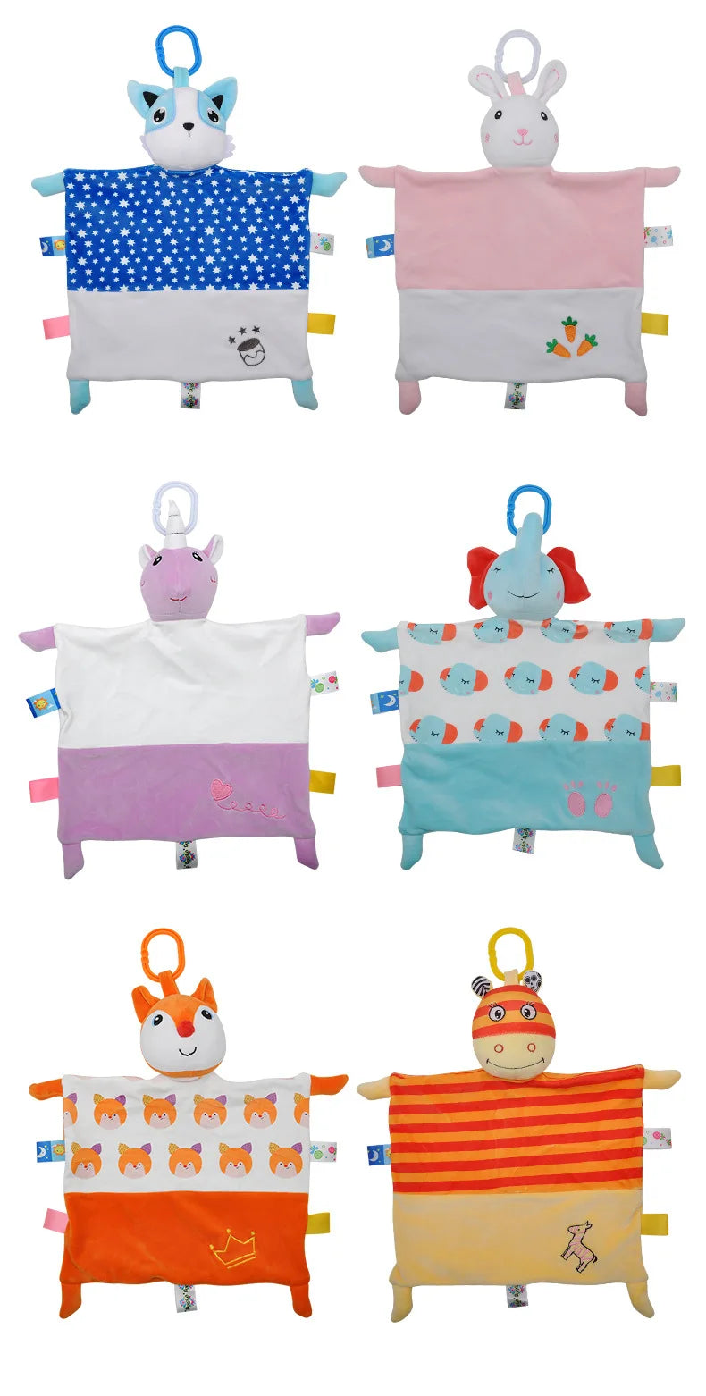 Plush Bear Comfort Towel Baby Sleep Security Blanket Cute Doll Early Qme