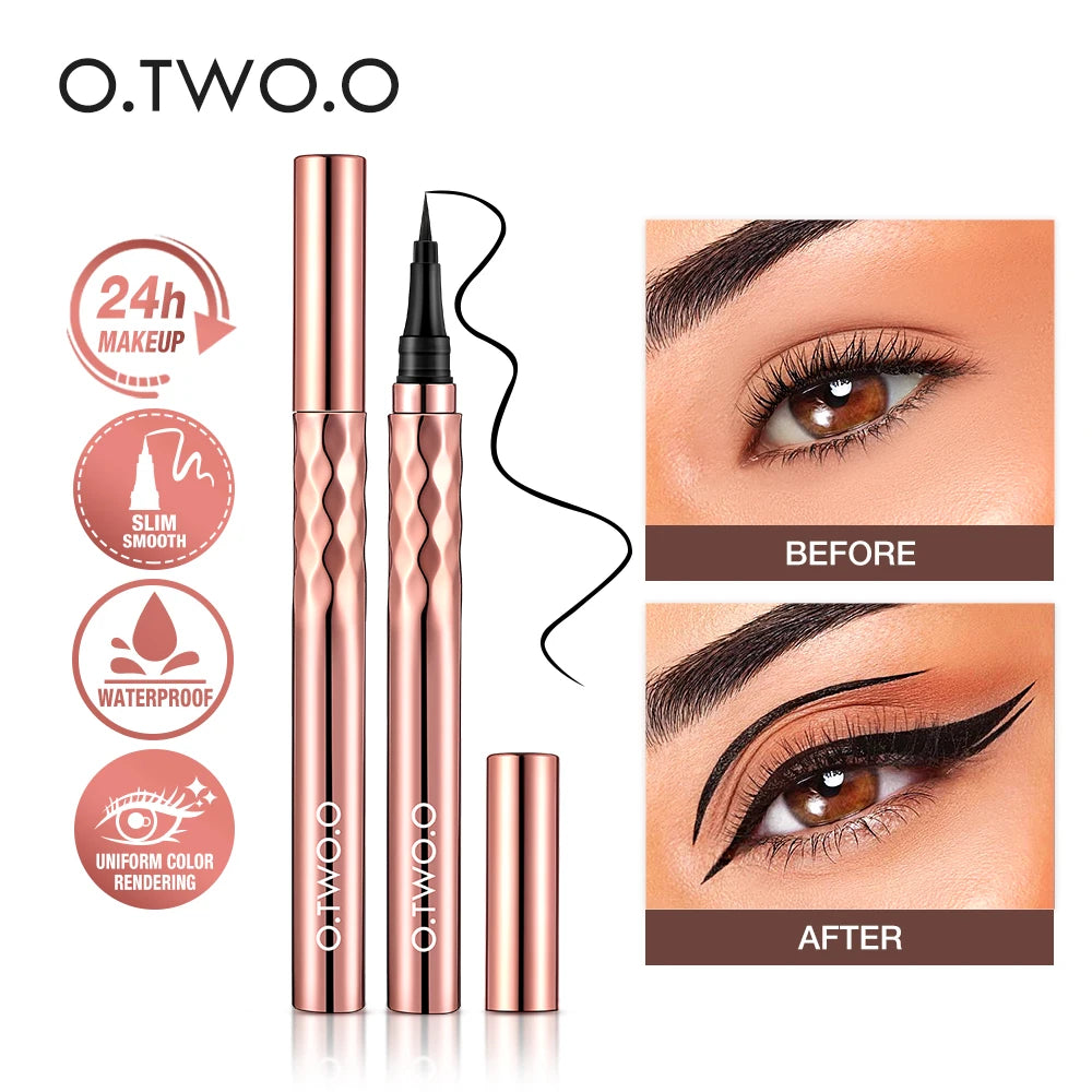 O TWO Eyeliner Pencil Liquid Eye Liner Waterproof Smudge Proof Quick Qme Eyeliner 1 China Mainland