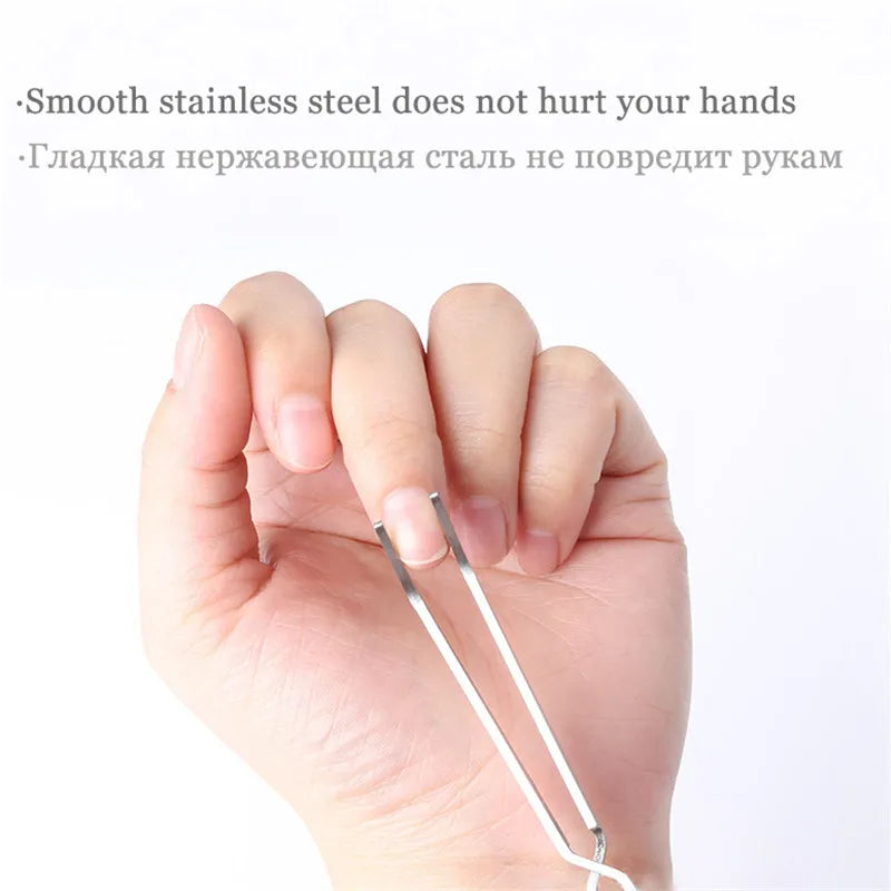 1pc Nail Art Tweezers Stainless Steel Nail Styling Clip Tweezer Multifunctional Shaped Nail Clip Manicure Curve Nipper Nail Tool Qme