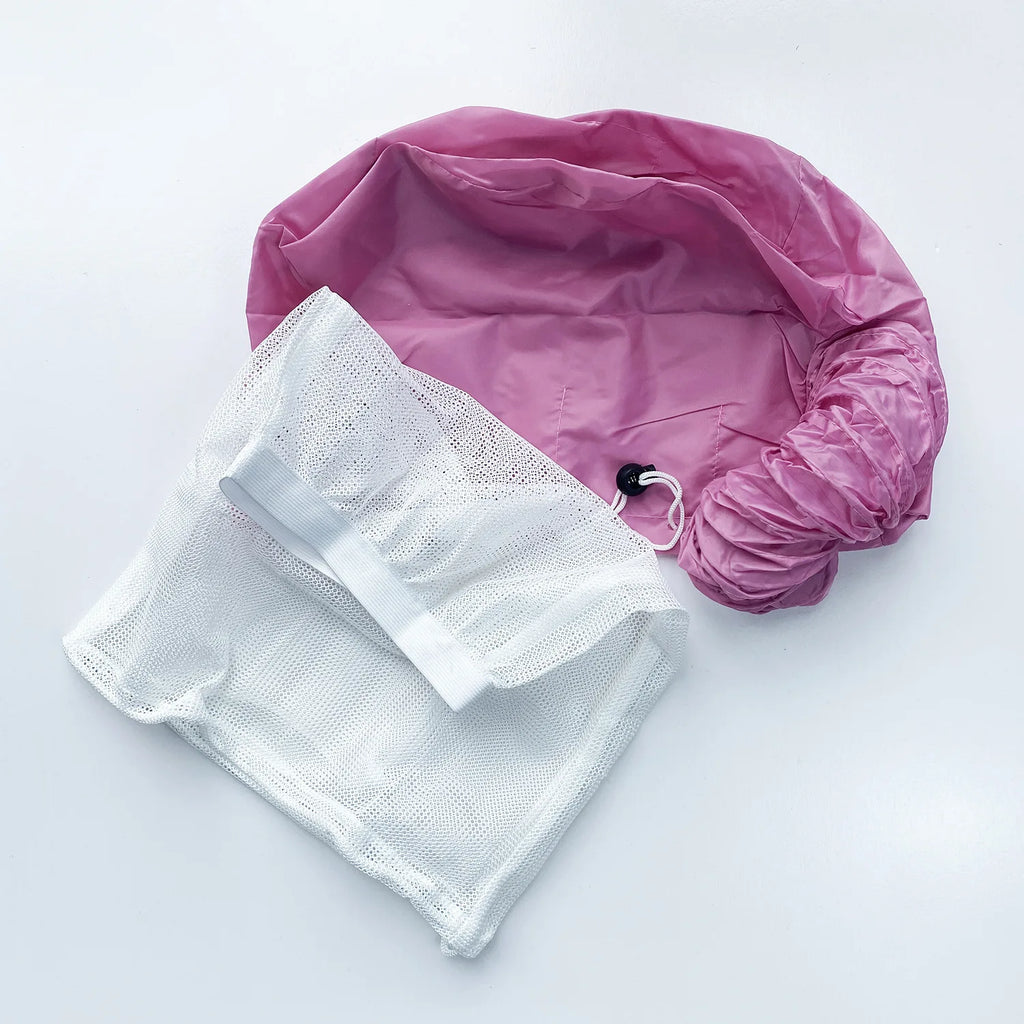 Curly Hair Drying Net Cap Drawstring Reversible Dryer Bag Quick Dry Qme