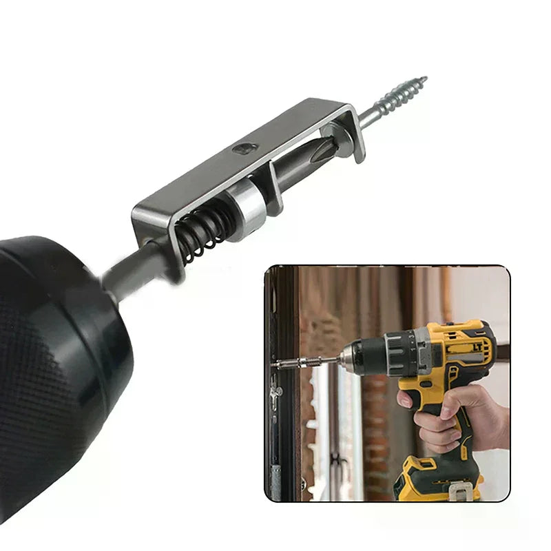Spring-Loaded Screw Holder Bit Wear Resist Anti-Drop Screwdriver Bit Universal Screw Retaining Tool For Electricians Mechanics Qme