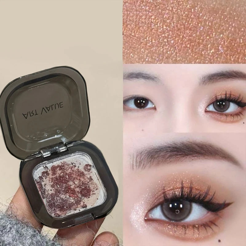 ART VALUE Single Color Eye shadow Shimmer Matte Delicate Lasting Makeup High Gloss Brightening Silkworm Pearlescent Eyeshadow Qme 04