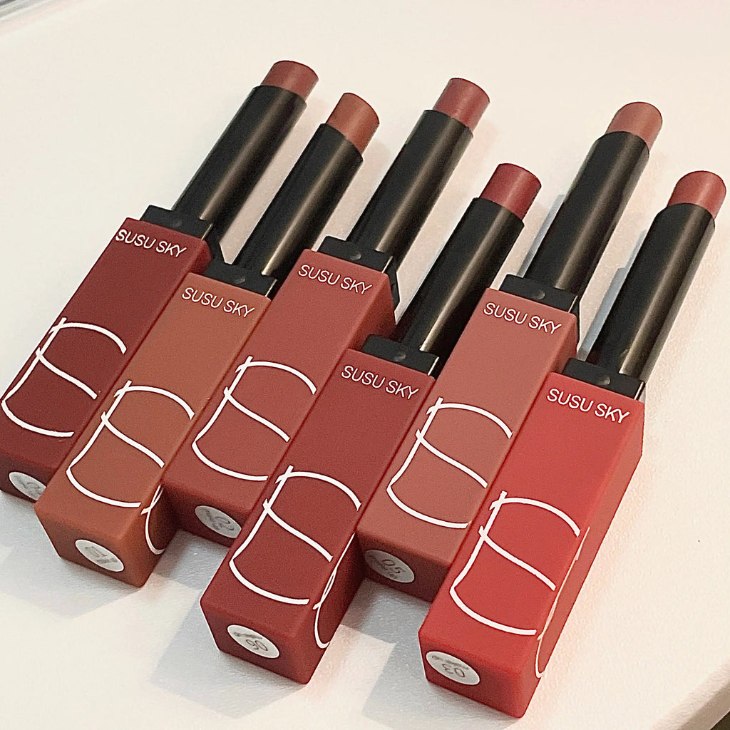 Matte Velvet Thin Tube Lipstick Lasting Waterproof Resistant Fading Qme