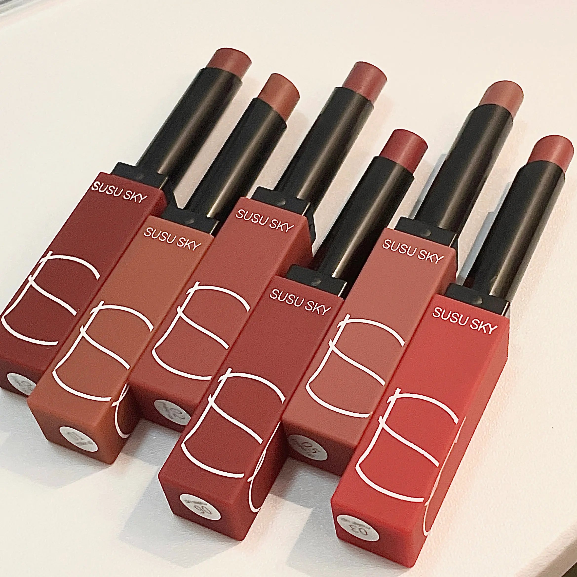 Matte Velvet Thin Tube Lipstick Lasting Waterproof Resistant Fading Qme