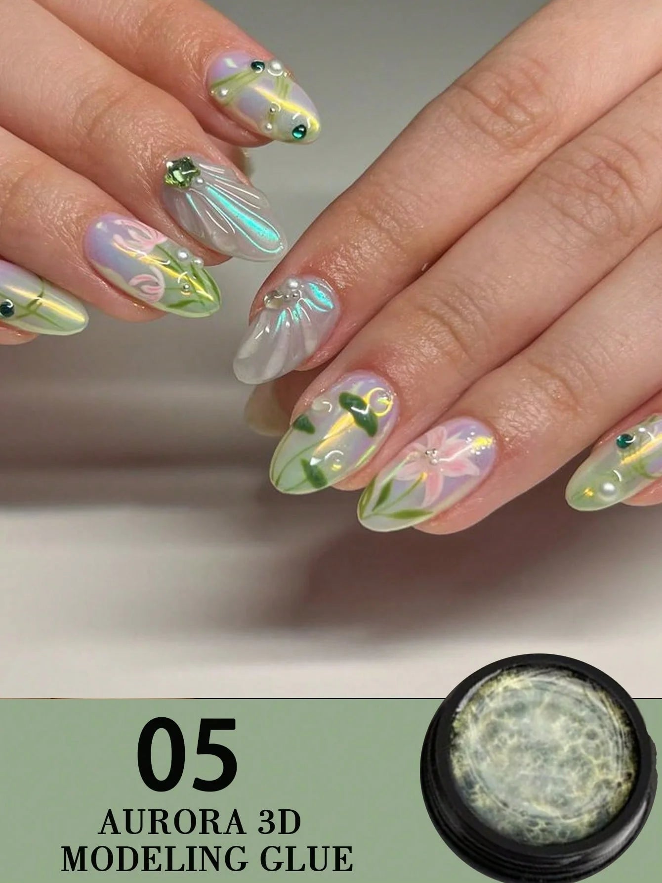 3D Nail Art Molding Gel Stereo Carve PVC Soft Solid Knead Into Qme 005