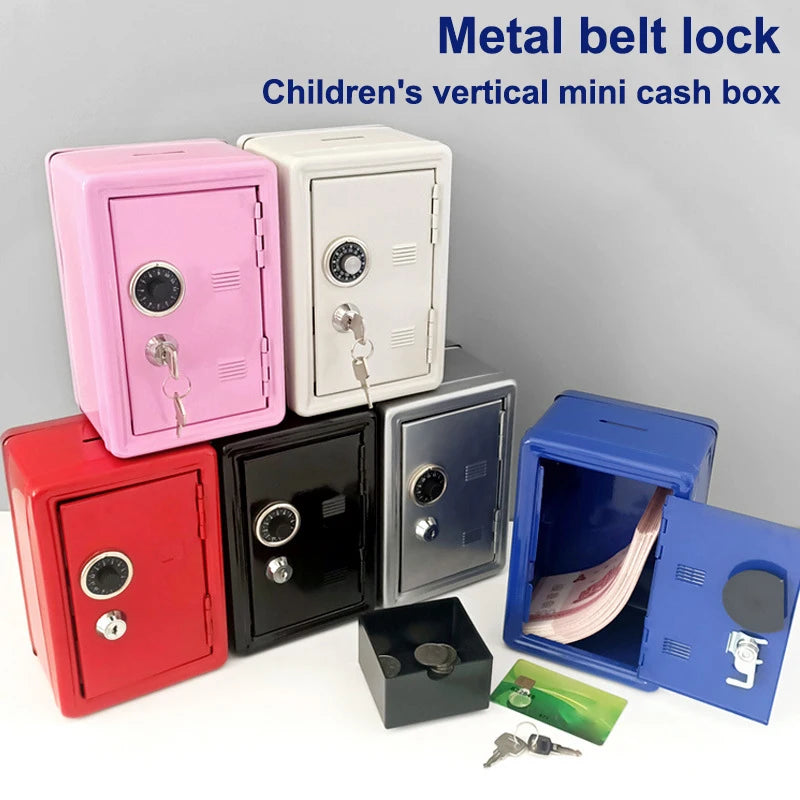 Piggy Bank Combination Lock Key Frcctre Kids Safe Money Box Coin Tray Qme