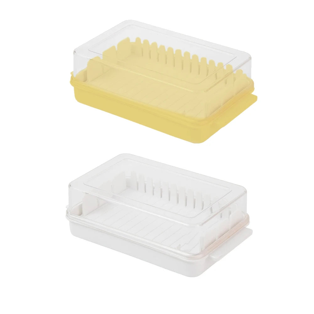 Butter Slicing Box Auxiliary Slicing Cheese Board Covered Butter Cutter Storage Storage Box Cheese Cheese Slicing Storage Box Qme 2PCS Mixed