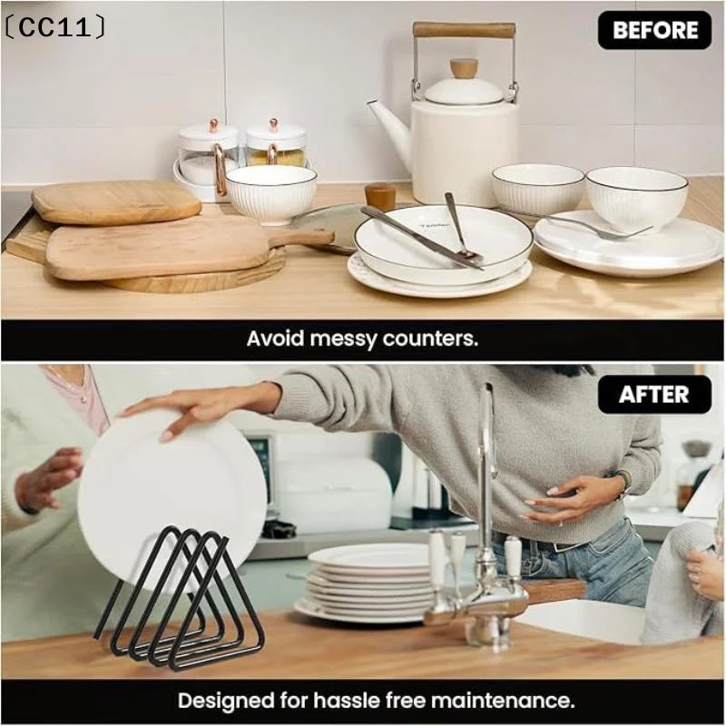 Iron Cutting Board Stand Kitchen Storage Rack Boards Organizer Qme