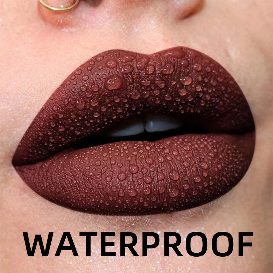 19 Colors Matte Velvet Lip Gloss Waterproof Liquid Lipstick Nude Qme 09