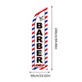 Barber Shop Feather Flag Single-side Banner Black Sleeve Decorative Qme Onesize