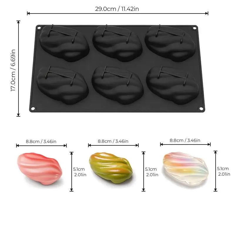 Pistachios Design Food Grade Silicone Chocolate Mold French Mousse Qme A3