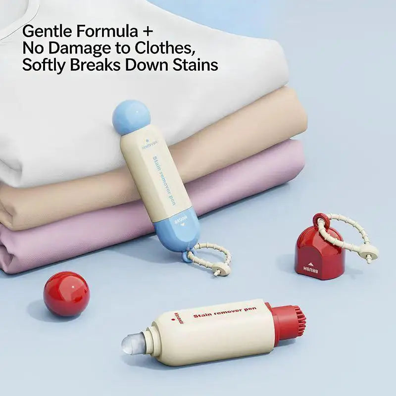 Double-headed Portable No Wash Stain Remover Pens Cleaning Brushes Clothes Instant Stain Remover Pens For Clothes And Fabric Qme