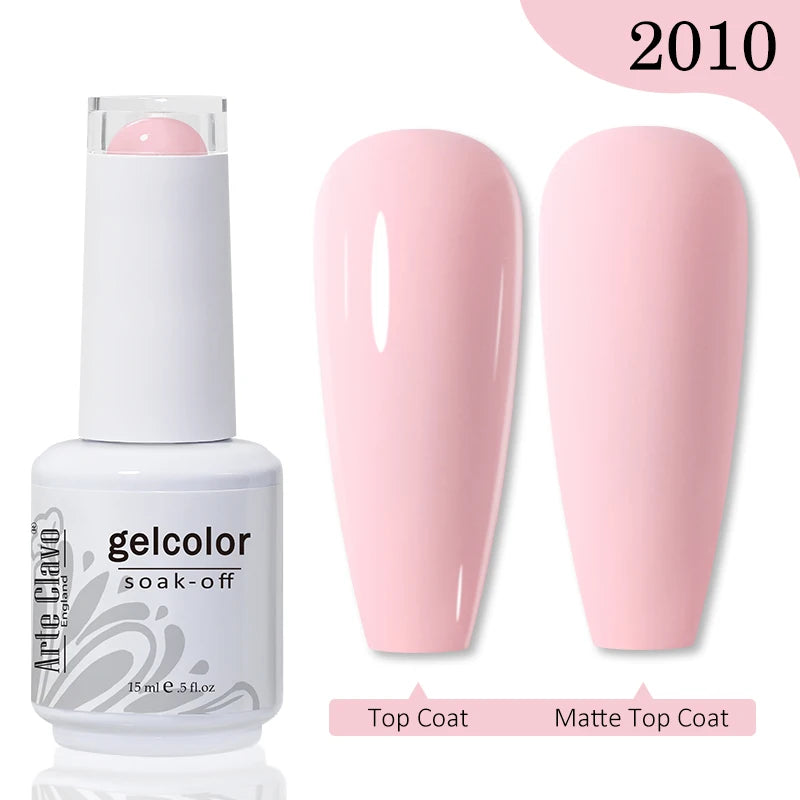 Arte Clavo Transparent Nude Pink Jelly Gel Nail Polish Semi Permanent