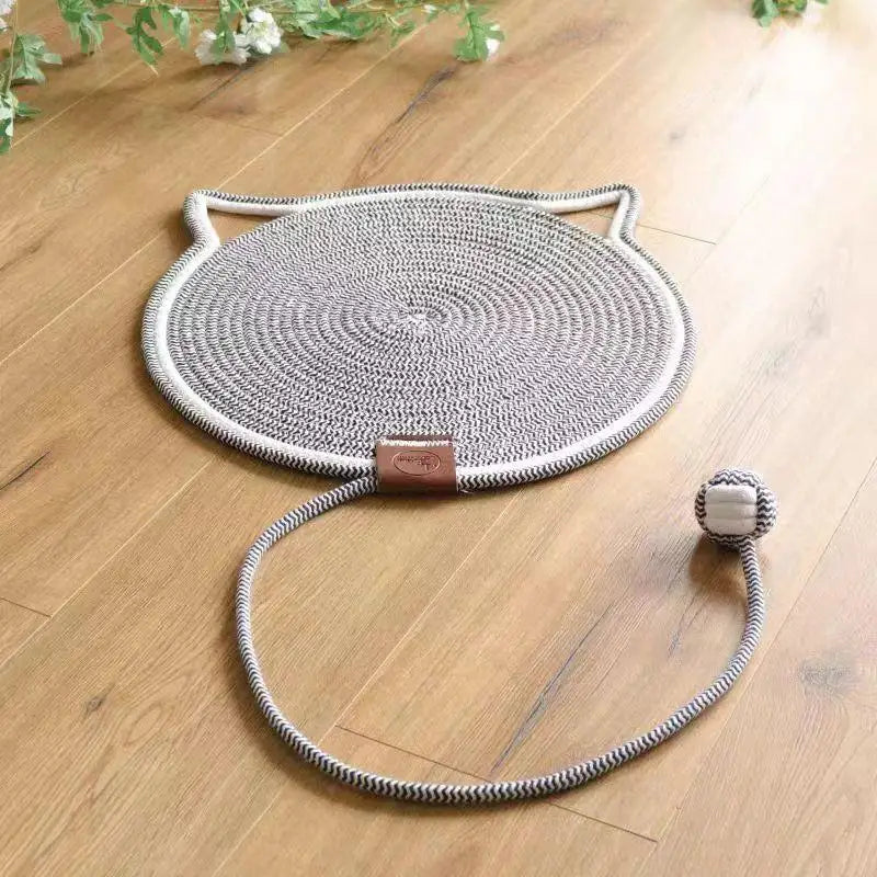 Cat Scratching Board Pet Supplies Indoor Round Shape Scratcher Mat Qme A3