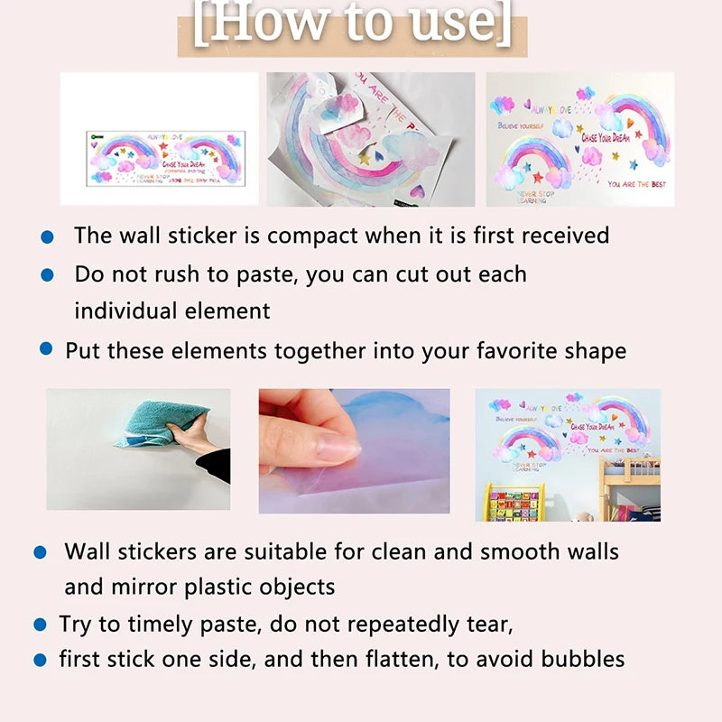 Floral Mirror Stickers Flower Wall Decals Peel Stick Room Aesthetic Qme
