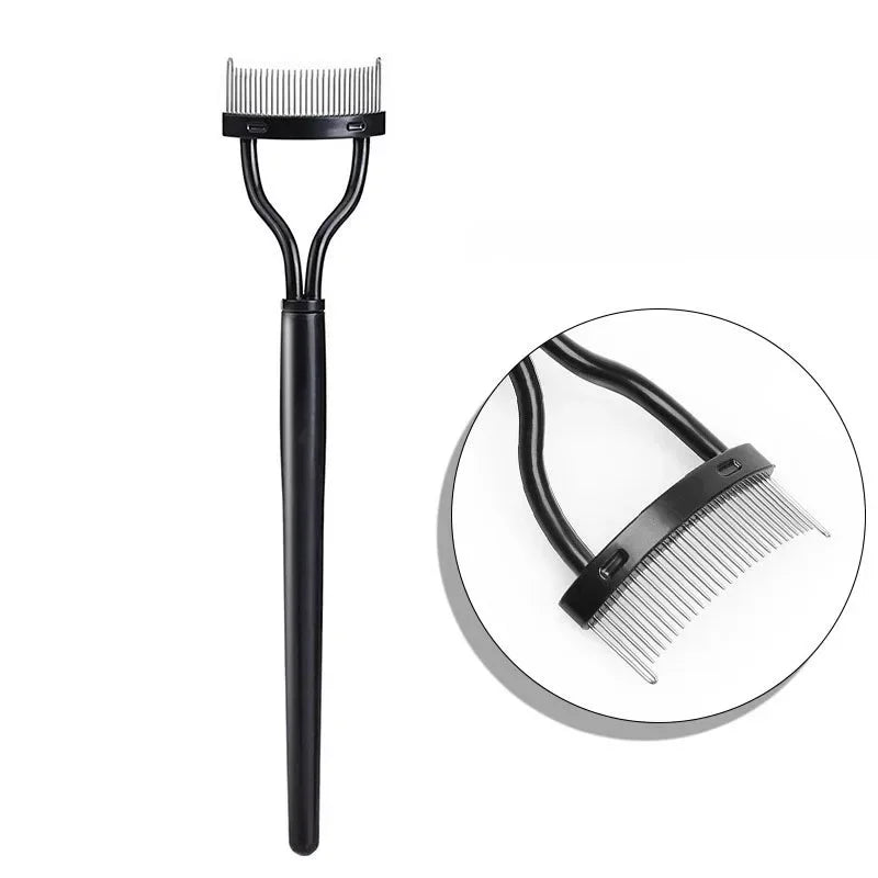 Metal Eyelash Curler Lash Separator Foldable Brush Comb Mascara Curl Qme