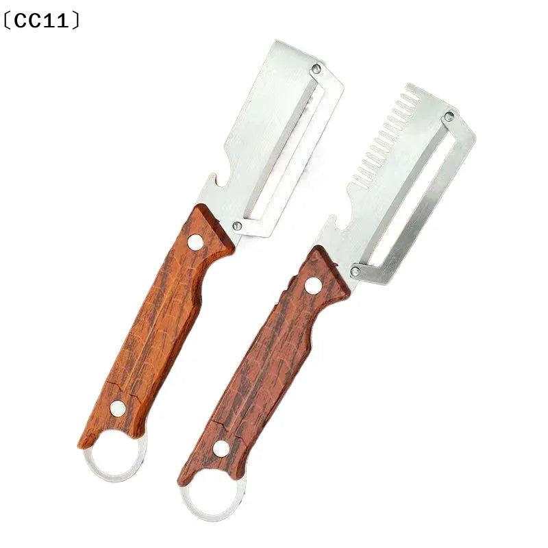 3-In-1 Stainless Steel Vegetable Peeler Bottle Opener Onion Slicer Qme