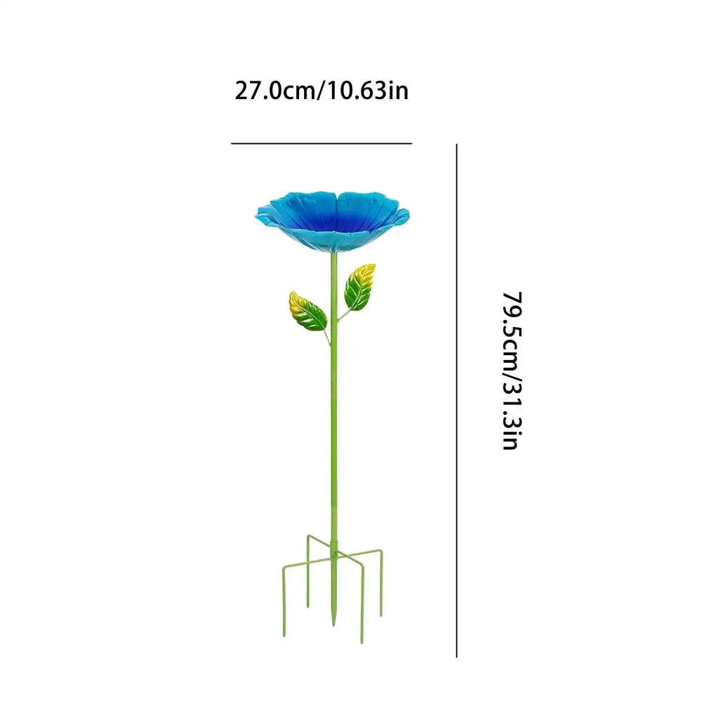 Bird Bath Outside Metal Rustproof All-weather Birdbath Outdoor Garden Qme Blue China Mainland