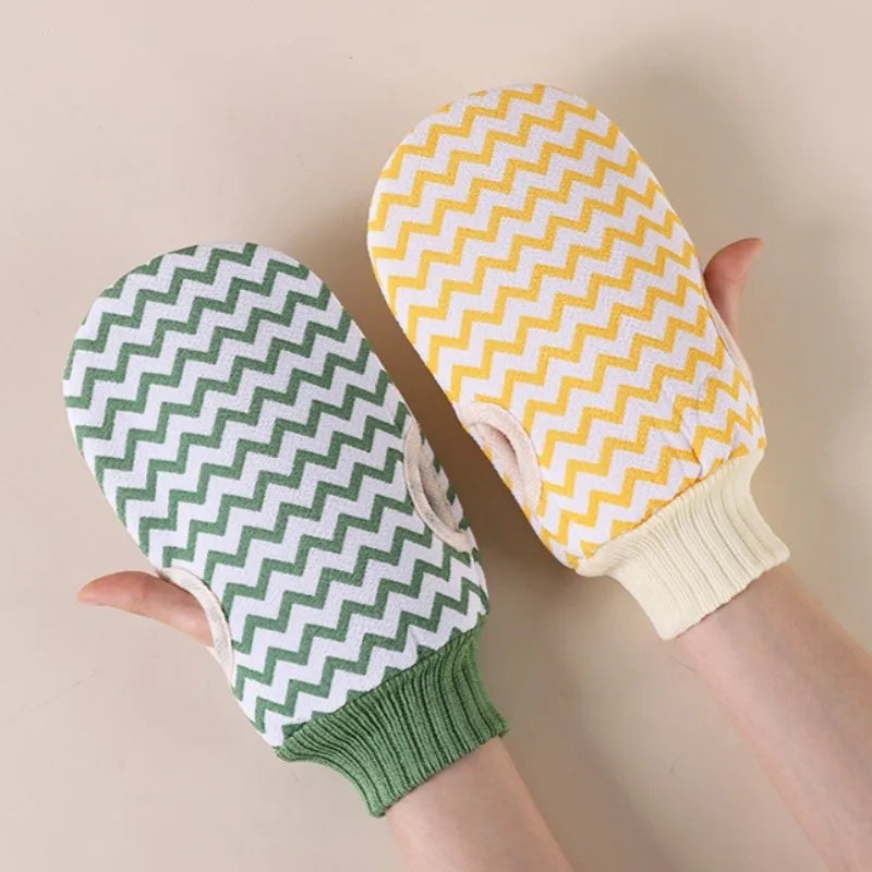 Double Sided Exfoliating Bath Gloves Thickened Powerful Mud Dead Skin Qme