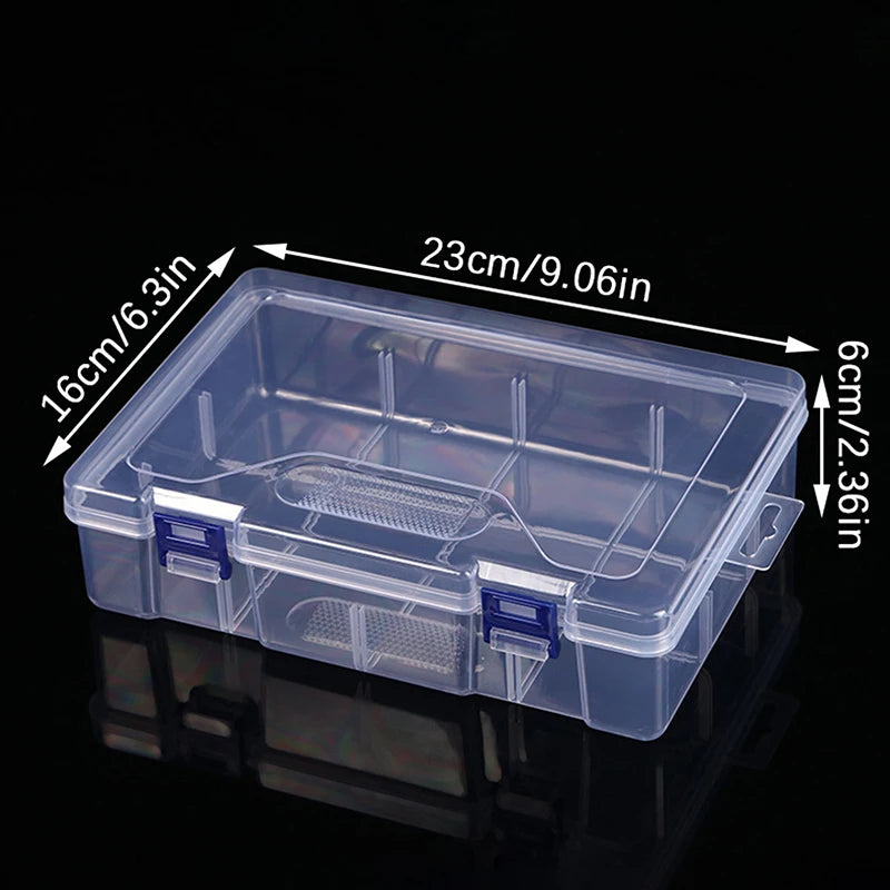 Bead Pills Organizer Nail Art Tip Case Container Transparent Plastic Qme Transparent