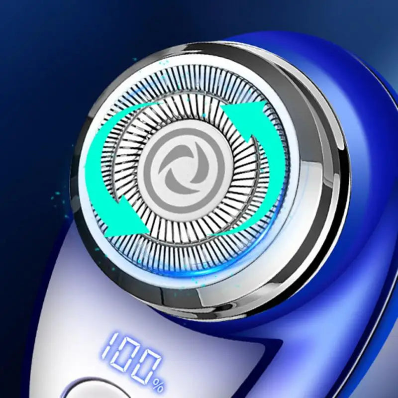 Mens Face Shaver USB Rechargeable Trimmer Waterproof Cordless Rotary Qme