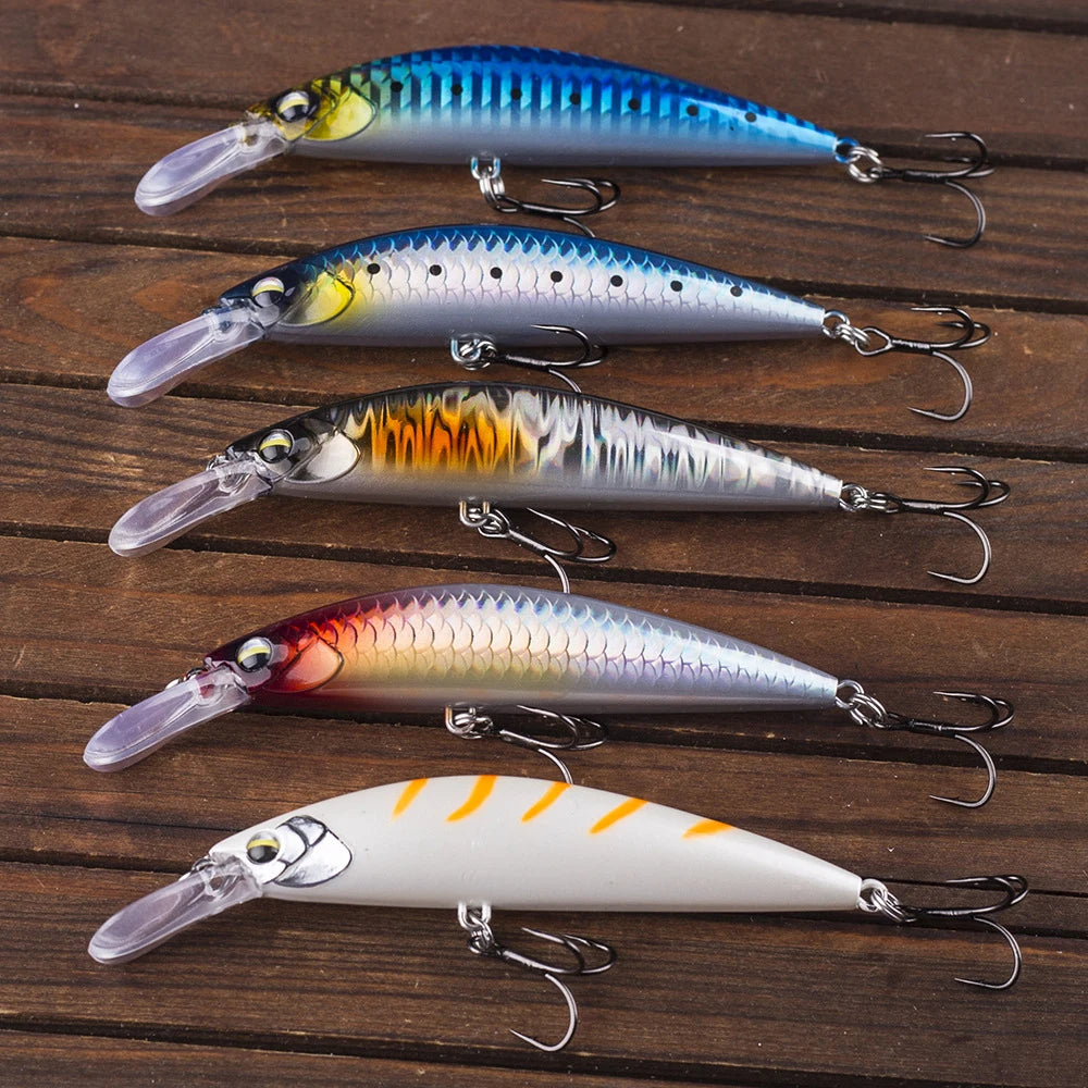 11cm Fishing Lures 29g Long Cast Minnow Hard Bait Double Hook Lifelike 3D Fishing Eyes Swimbait for Saltwater Freshwater Fishing Qme