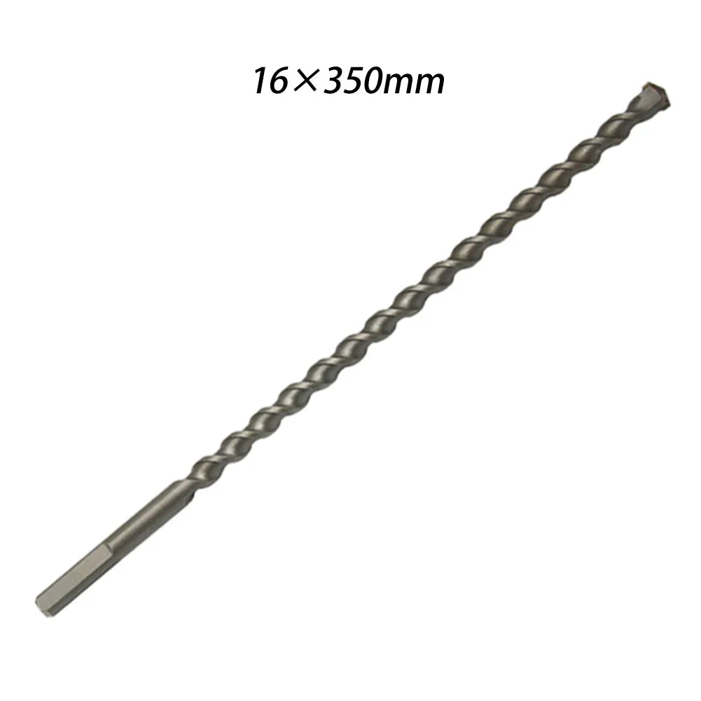 300mm Long Masonry Concrete Impact Drill Bit Triangle Shank 6 8 10 12 16mm Drilling Bits For Penetrating The Wall Power Tool Qme 16x350mm