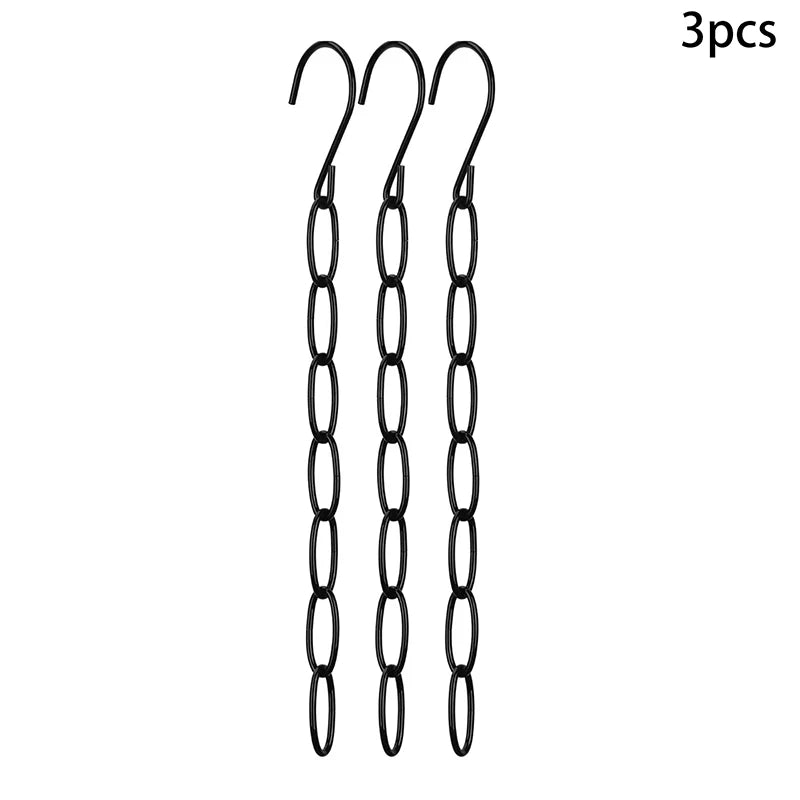 1 Stainless Steel Clothes Hanger Organizer Efficient Clothing Storage Qme black-3 300mm