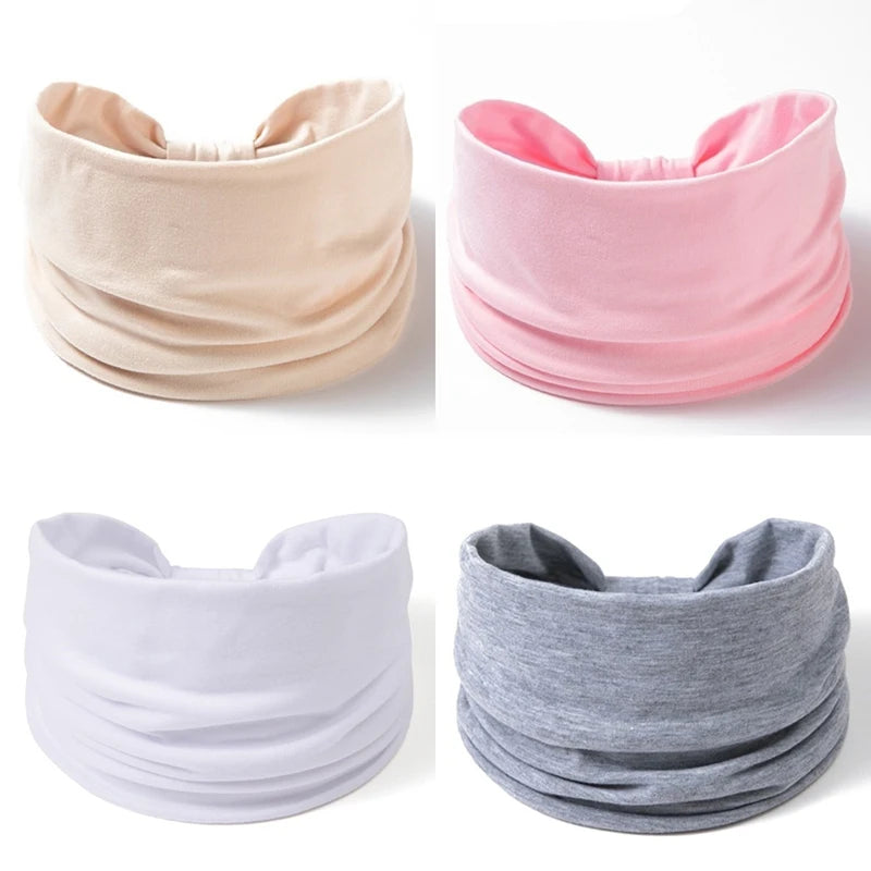 Headband Women Stretchy Wide Hair Band Yoga Running Sports Sweatband Qme