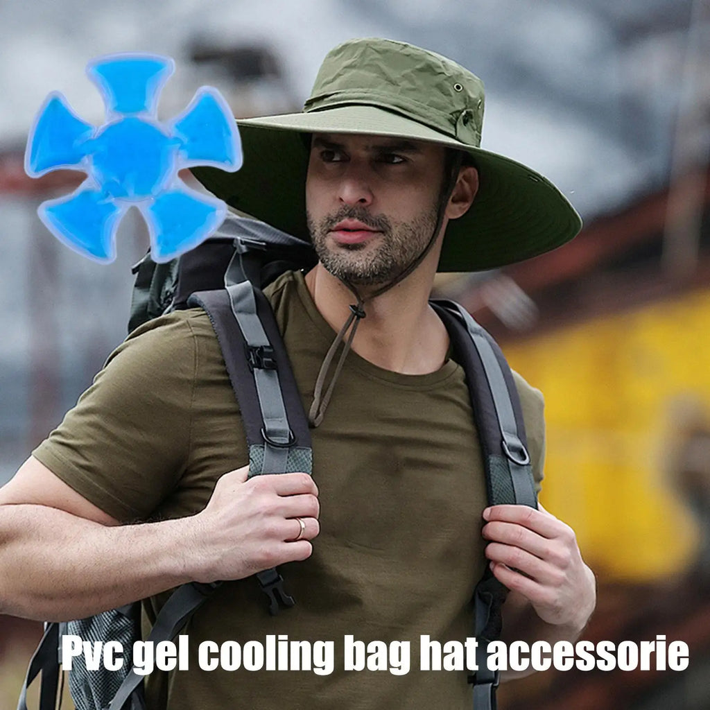 Hard Hat Ice Pack Cooling Breathable Reusable Hat Helmet Cold Pad for Cycling Helmet Cycling Camping Climbing Running Outdoor Qme